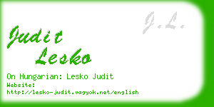 judit lesko business card